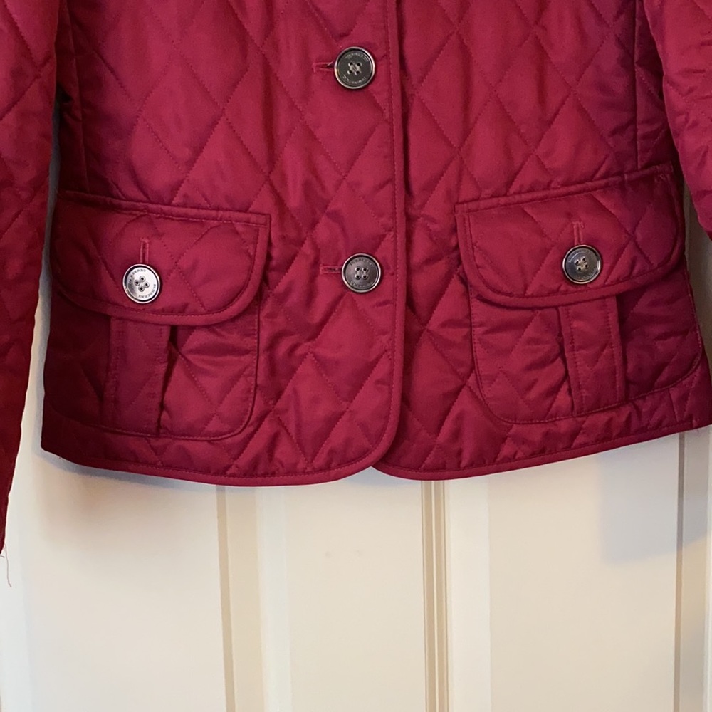 Burberry Quilted Bomber Jacket in Deep Burgundy - Picture 4 of 16